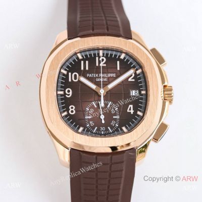 MMA Swiss Copy Patek Philippe Aquanaut Flyback Chronograph 42.2mm Chocolate Watch